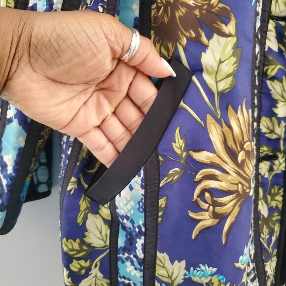 Victor Costa 100% Silk Floral Jacket 1X - Picture 3 of 7